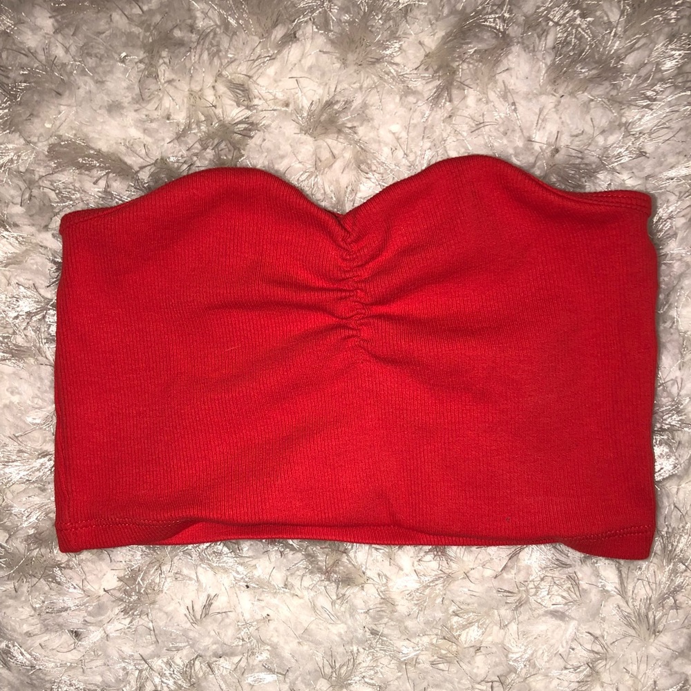 Red crop top from Zara